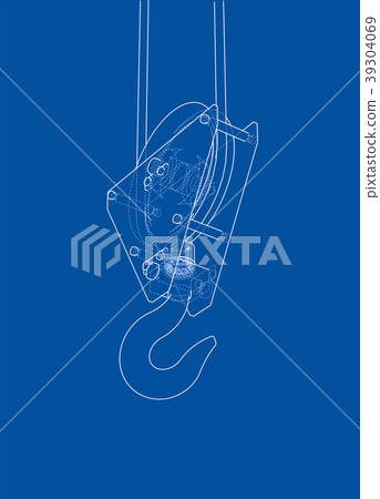 Crane hook with rope 39304069