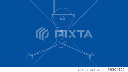 Crane hook with plate 39304121