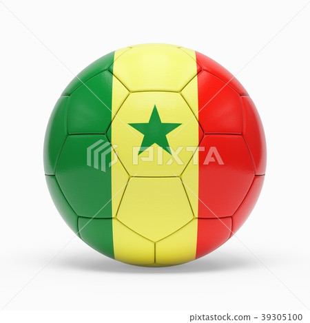 3d rendering of soccer ball with Senegal flag 39305100