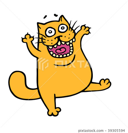 Nice cat angry Stock Vector by ©MarynaBolsunova 104618198