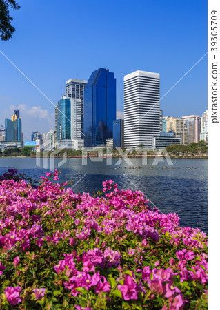 city view at Benjakitti Park, Bangkok, Thailand city view at Benjakitti Park, Bangkok, Thailand 39305709