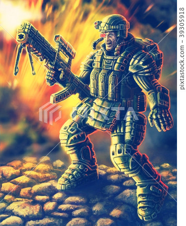 Soldier of the future. Science fiction Soldier of the future. Science fiction 39305918