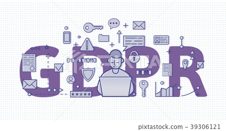 GDPR concept illustration. General Data Protection - Stock Illustration ...