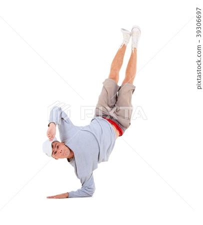 Teenager dancing break dance in action Teenager dancing break dance in action 39306697