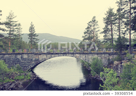 Tinnsja lake and bridge, Norway Tinnsja lake and bridge, Norway 39308554