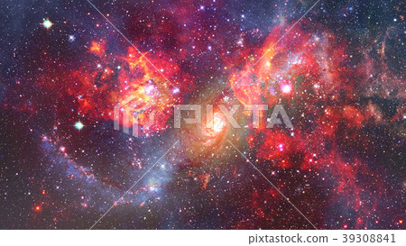 Spiral galaxy in space. Elements of this image Spiral galaxy in space. Elements of this image 39308841