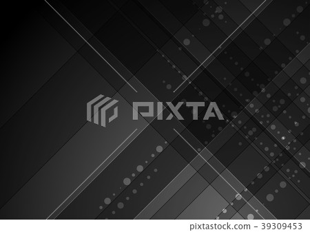 Black stripes and circles tech abstract background - Stock Illustration ...
