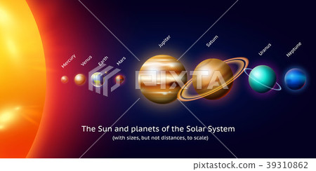 planets in solar system. moon and the sun, mercury planets in solar system. moon and the sun, mercury 39310862
