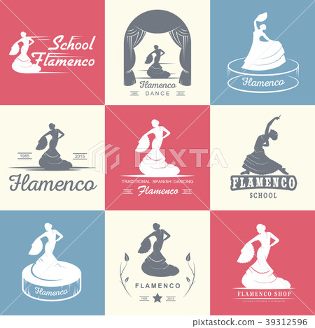 Set Logos and Badges Flamenco Set Logos and Badges Flamenco 39312596