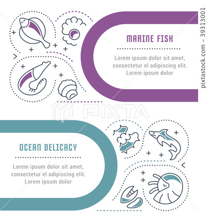 Website Banner and Landing Page of Marine Fish. Website Banner and Landing Page of Marine Fish. 39313001