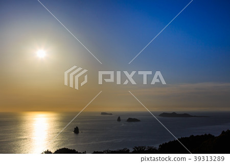 從大野鎮大功率的日落大角度力量和小角度力量母子島長崎日落道路[長崎市長崎市小野町] 39313289