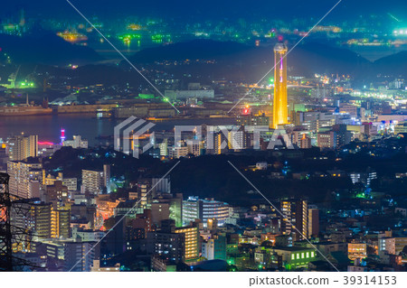 A night view from the Hinoyama Park 39314153