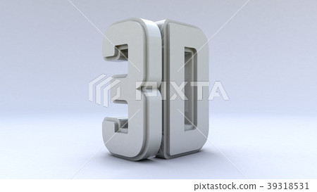 illustration Large three-dimensional logo on a illustration Large three-dimensional logo on a 39318531