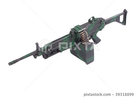 machine gun isolated on white 39318899