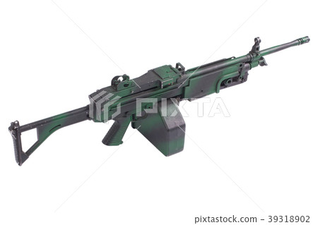 machine gun isolated on white 39318902