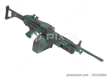 machine gun isolated on white 39318904