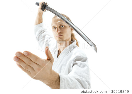 The young man are training Aikido at studio The young man are training Aikido at studio 39319849