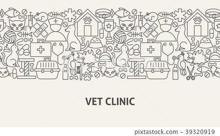 Vet Clinic Banner Concept Stock Illustration 39320919 Pixta