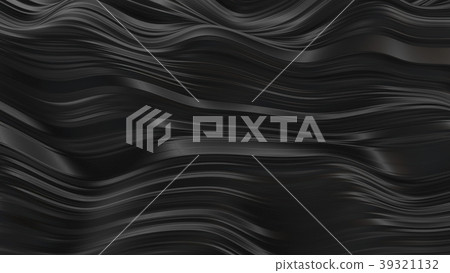 Abstract black rubber waves 39321132