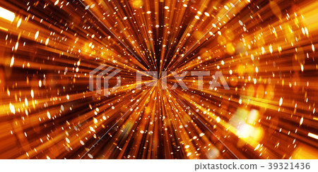 鮮豔細緻的科技粒子與射線紋理背景（高解析度 3D CG 渲染∕著色插圖） 39321436