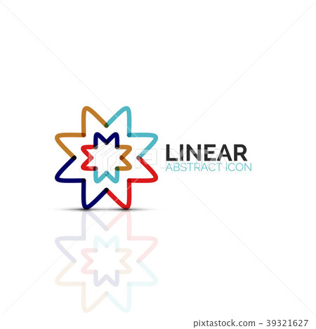 Abstract flower or star minimalistic linear icon 39321627
