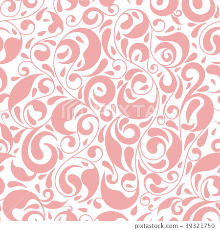 Pink and white leaf seamless pattern. Pink and white leaf seamless pattern. 39321750
