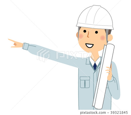 Field supervisor pointing a finger - Stock Illustration [39321845] - PIXTA