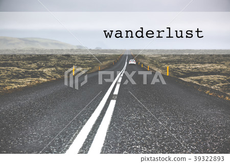 Inspirational typographic quote wanderlust Inspirational typographic quote wanderlust 39322893