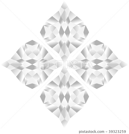Abstract flower pattern; gradient black and white 39323259