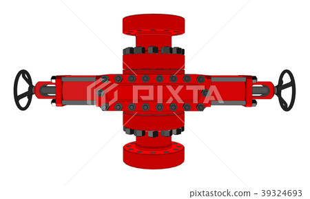 Blowout preventer. 3d illustration 39324693