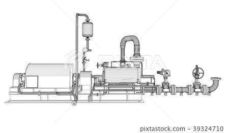 Wire-frame industrial pump Wire-frame industrial pump 39324710