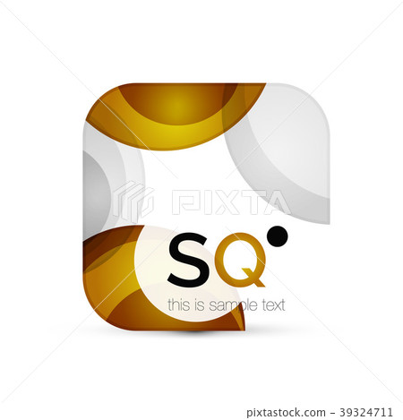Vector square geometric abstract business emblem 39324711