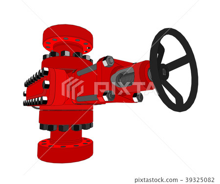 Blowout preventer. 3d illustration 39325082