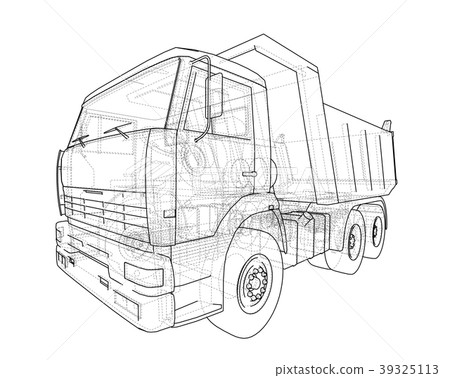 Dump truck. 3d illustration Dump truck. 3d illustration 39325113
