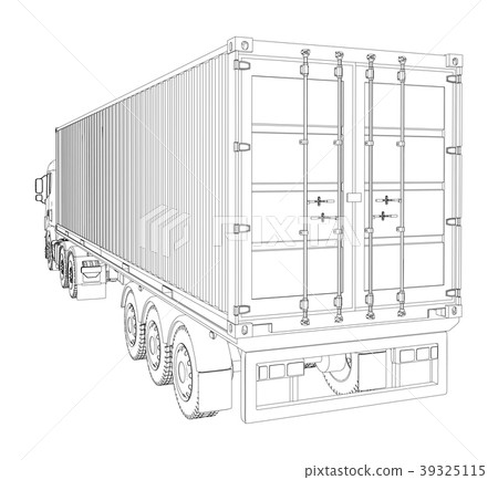 Logistic by Container truck 39325115