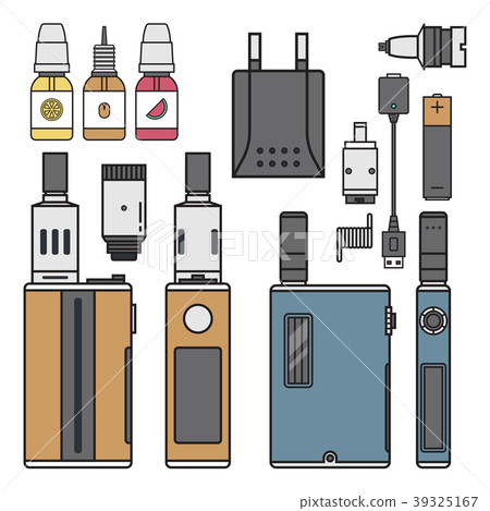 Vape device vector cigarette vaporizer vapor juice 39325167