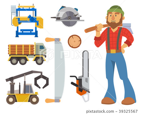 Sawmill woodcutter character logging equipment 39325567