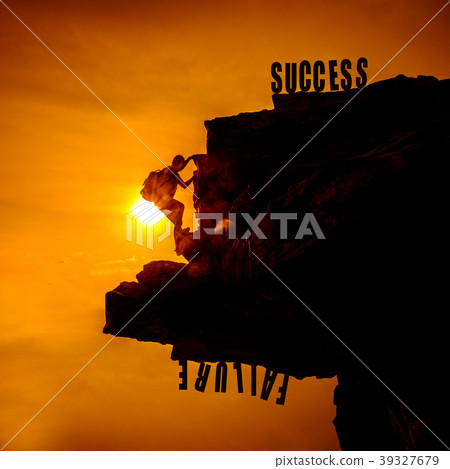 Success and failure concept. Silhouette sporty  39327679