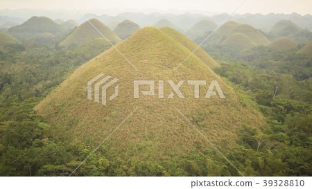 A view of the chocolate hills. Foggy clouds. Bohol A view of the chocolate hills. Foggy clouds. Bohol 39328810