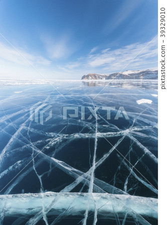 Pure ice of Lake Baikal and the island of Olkhon 39329010