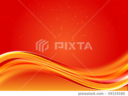 Beautiful abstract wave red color Background 39329380