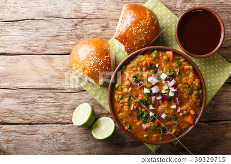 Indian Mumbai food Pav bhaji from vegetables Indian Mumbai food Pav bhaji from vegetables 39329715