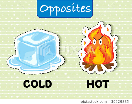 图库插图 opposite words for cold and hot