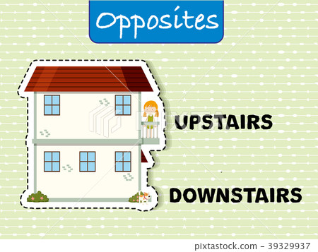 Opposite words for upstairs and downstairs 39329937