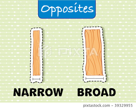 Opposite words for narrow and broad Opposite words for narrow and broad 39329955