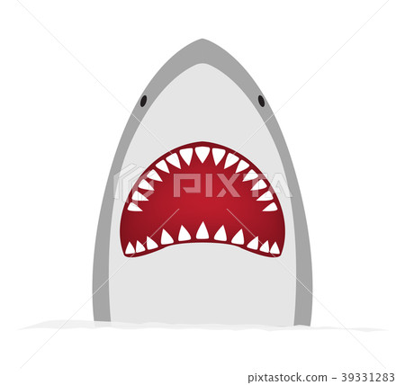 big shark on a white isolated background 39331283