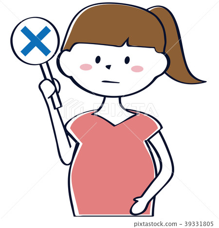 逗人喜愛的孕婦上身×標誌馬尾辮 39331805