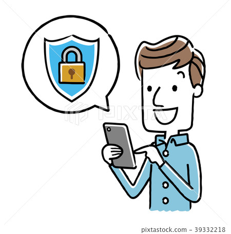 Male: smartphone, security measures 39332218