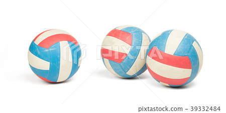 Old used volleyball Old used volleyball 39332484