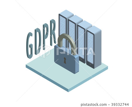 GDPR, concept isometric illustration. General Data - Stock Illustration ...